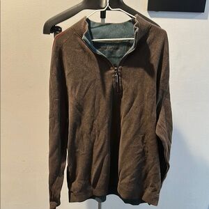 Tommy Bahama Brown Zip Up Sweater